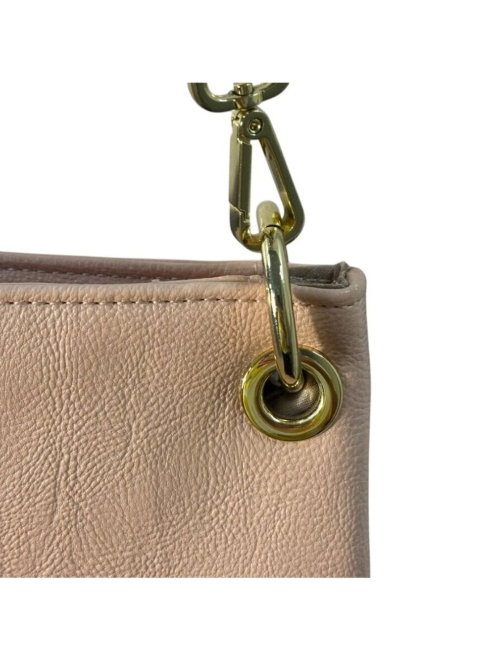 Calvin Klein Blush Pink Leather Crossbody Bag With Gold Chain Strap - Picture 8 of 10